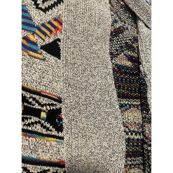 Northern Angel Cardigan Aztec Rainbow Boho Open Front long Sweater Coat Size-S - Picture 12 of 15